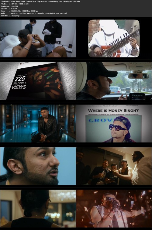 Yo.Yo.Honey.Singh.Famous.2024.720p.WEB DL.ESub.Hin.Eng.Tam.Tel.DropGola.Com.mkv