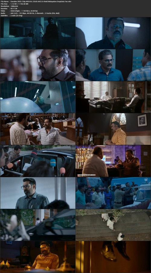 Garudan.2023.720p.WEB DL.ESUB.AAC2.0 Hindi.Malayalam.DropGola.Fun.mkv