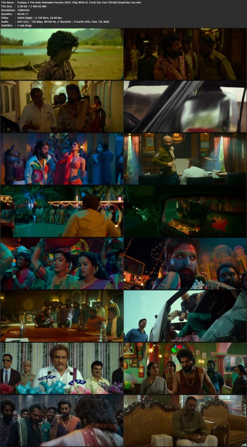 Pushpa.2.The.Rule.Reloaded.Version.2025.720p.WEB DL.ESub.Hin.Tam.Tel.Mal.DropGola.Fun.mkv