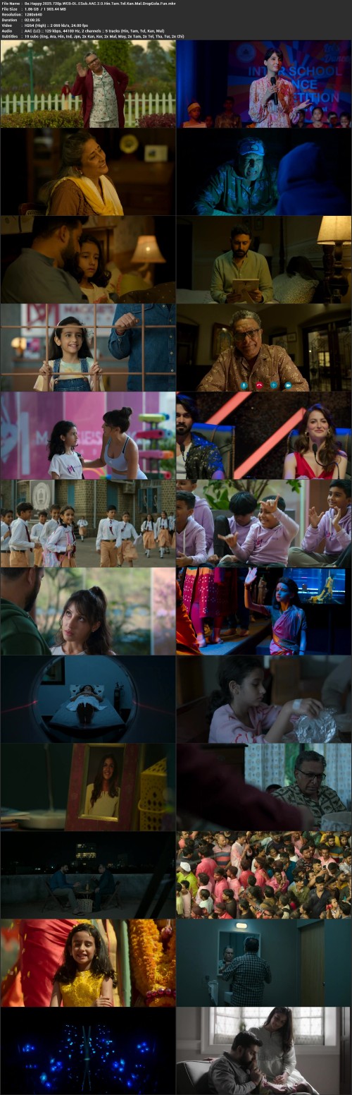 Be.Happy.2025.720p.WEB DL.ESub.AAC.2.0.Hin.Tam.Tel.Kan.Mal.DropGola.Fun.mkv