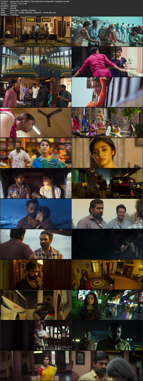 www.DropGola.fun - Download - Uppena (2021) 1080p 720p WEB-DL ESub [Hindi-AAC2.0.Telugu-DD5.1] Full South Movie UNCUT