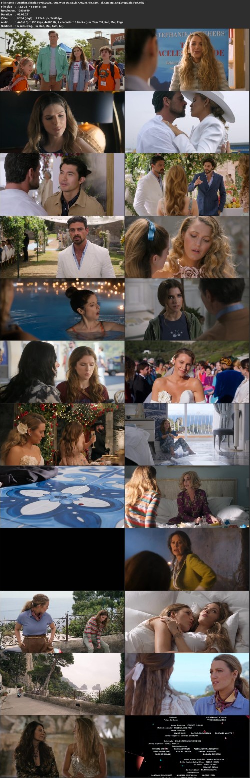Another.Simple.Favor.2025.720p.WEB DL.ESub.AAC2.0.Hin.Tam.Tel.Kan.Mal.Eng.DropGola.Fun.mkv